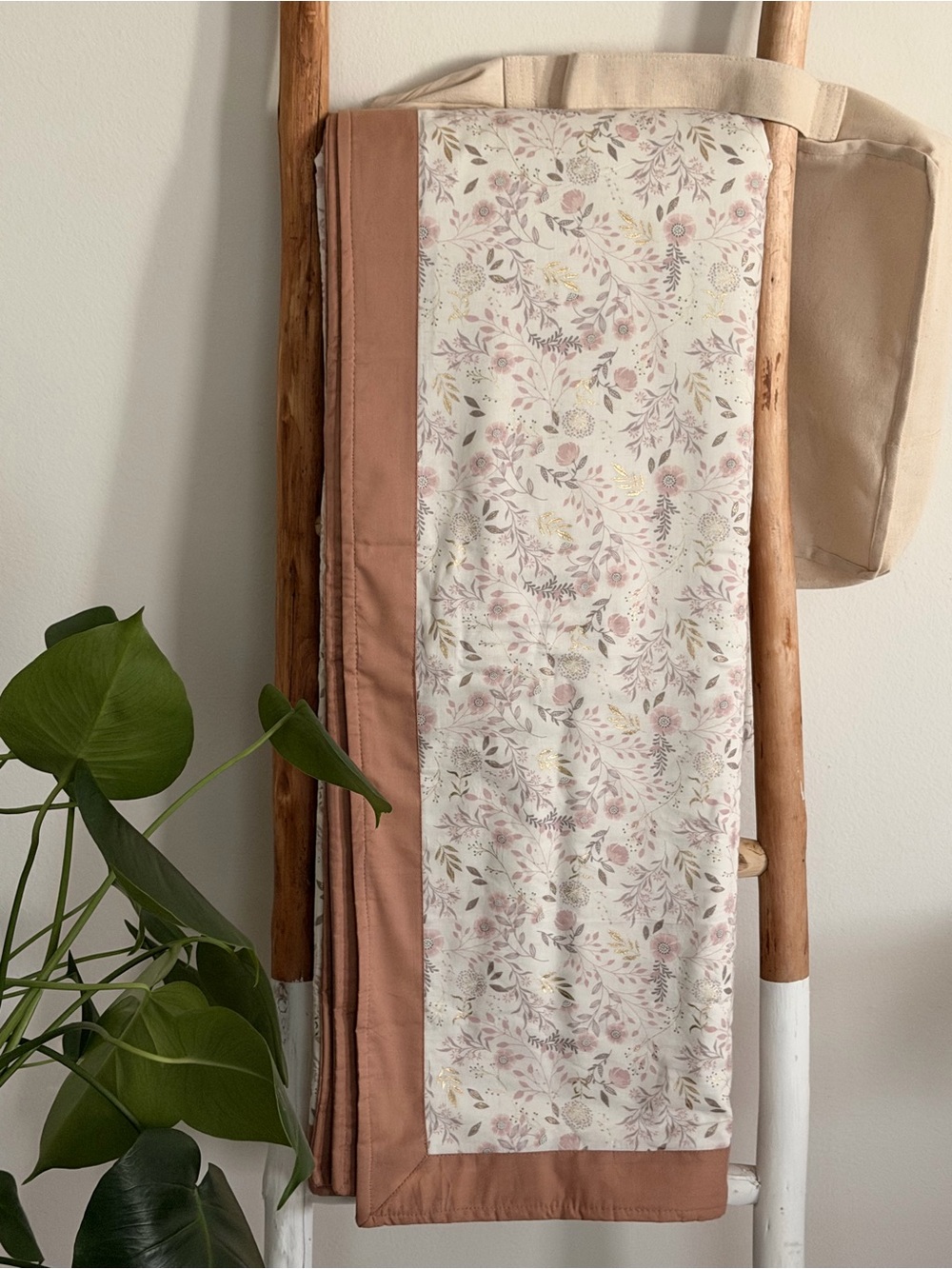 100% Handmade Cotton Floral Print Blanket